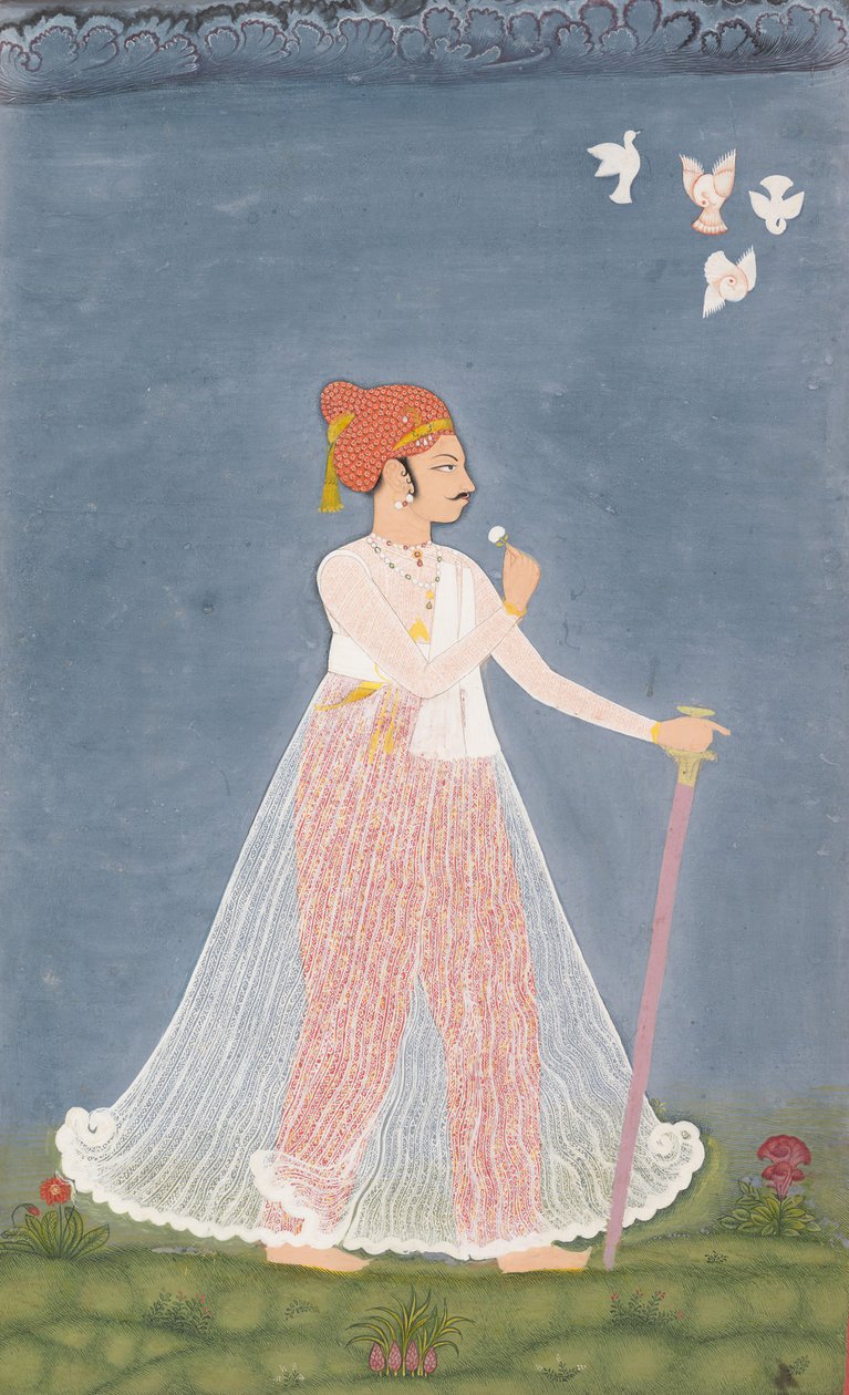 Bishen Singh som ung mann, ca. 1780. av Unbekannt