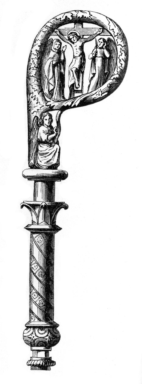 Bishops crozier, katedralen i Metz, 1300-tallet, 1870 av Unbekannt