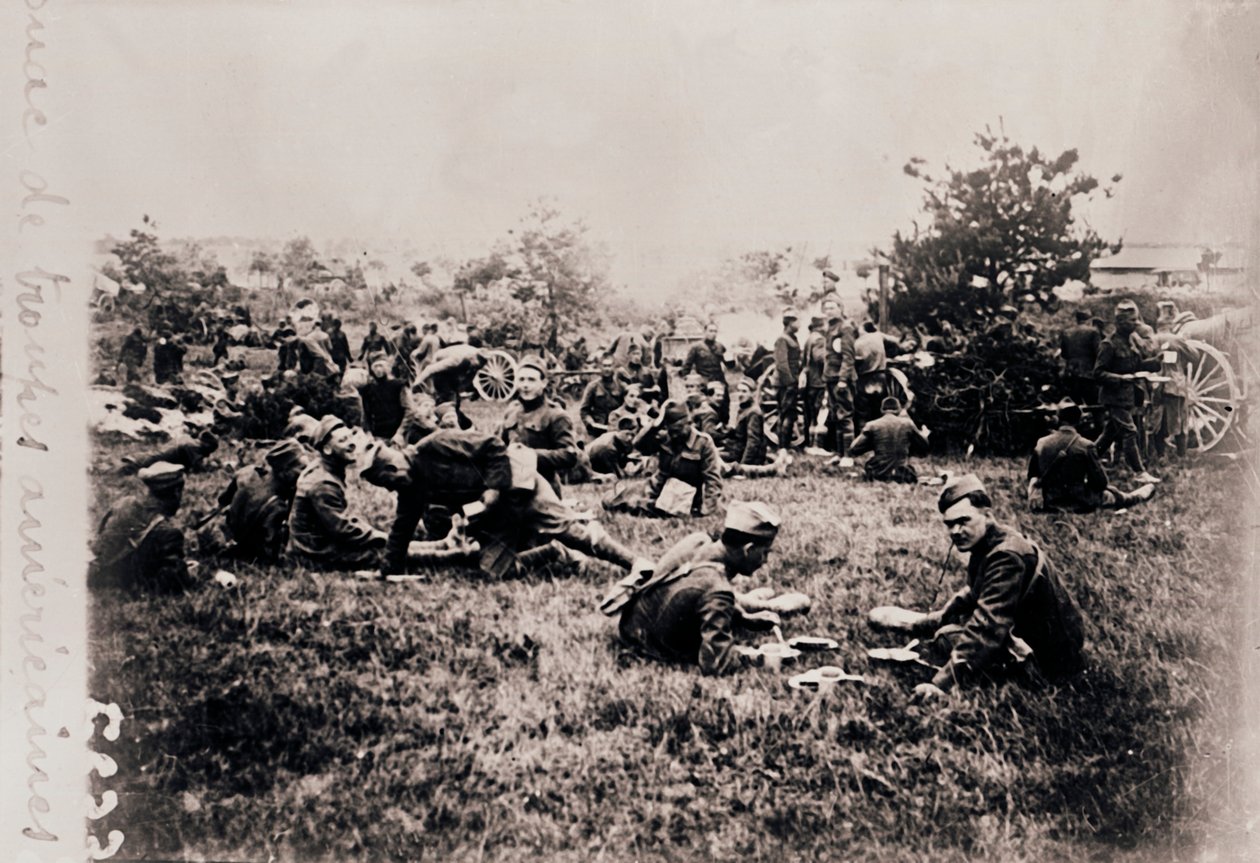 Bivuakk av amerikanske tropper, c1914-c1918 av Unbekannt