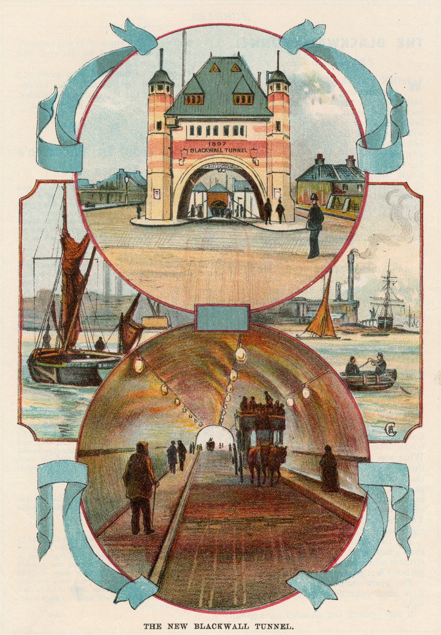 Blackwall Tunnel, London, c1900 av Unbekannt