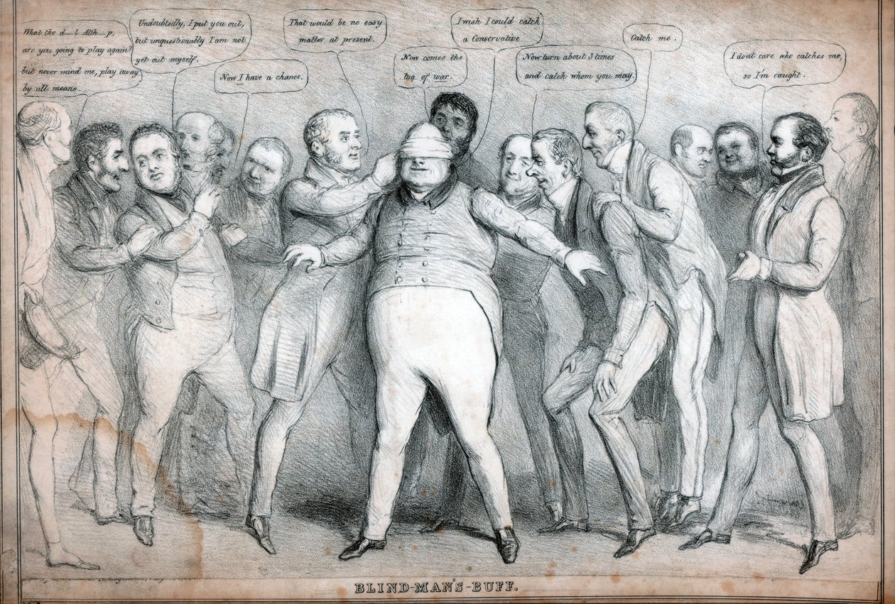 Blind Mans Buff, tidlig på 1800-tallet av Unbekannt