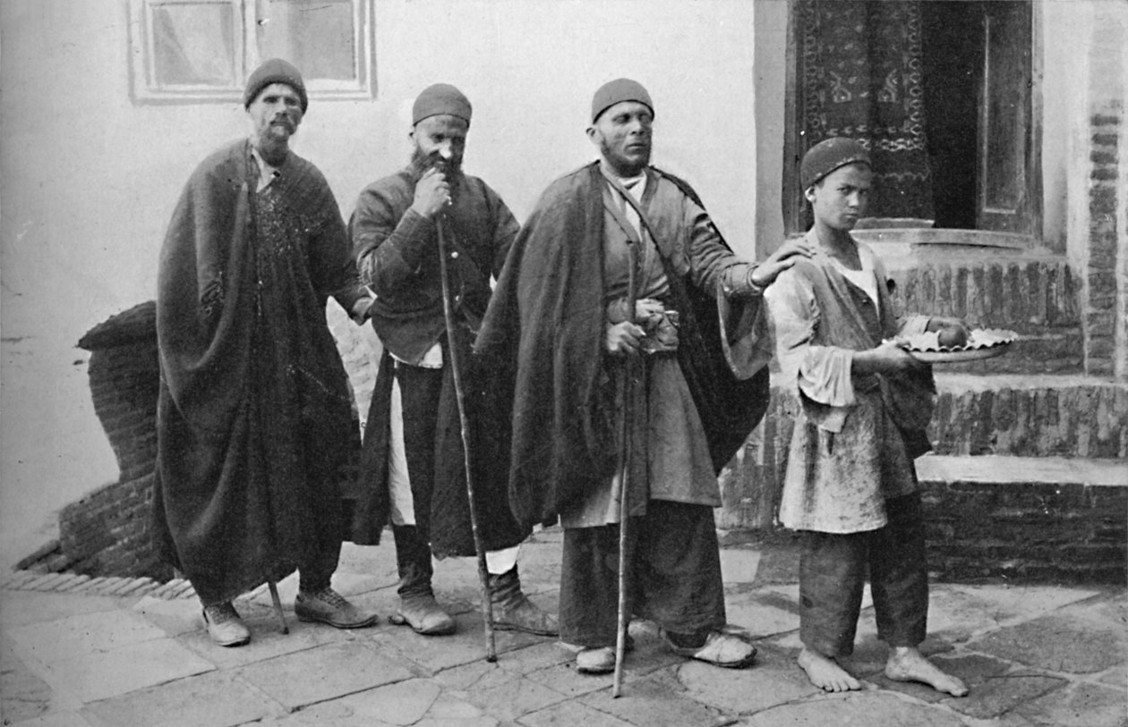 Blinde tiggere fra Teheran, Persia, 1902 av Unbekannt