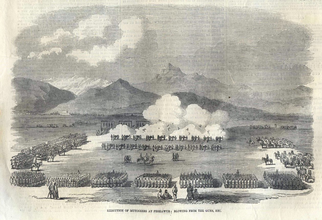 Blåser fra våpen i Britisk India, 1857 av Unbekannt
