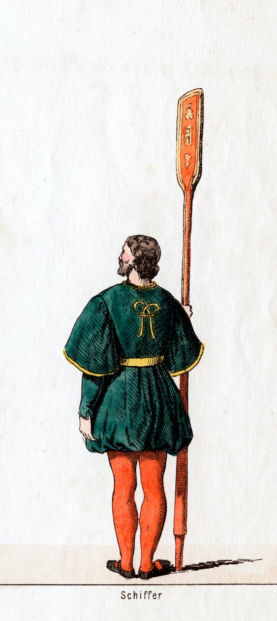 Båtmann, kostymedesign for Shakespeares skuespill, Henry VIII, 1800-tallet av Unbekannt