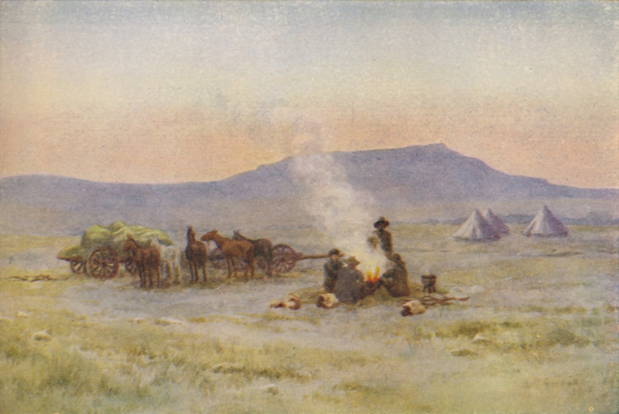 Boer Camp on the Veldt, 1924 av Unbekannt