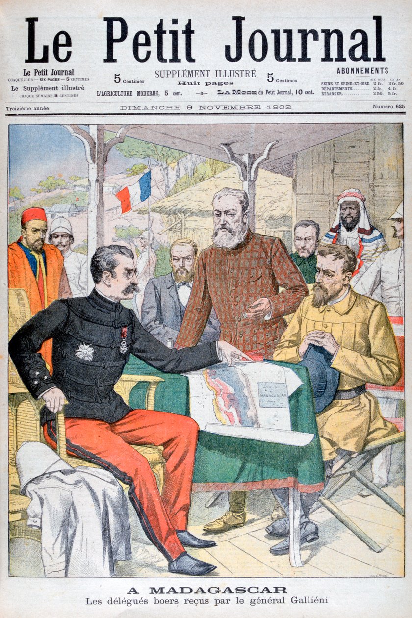 Boer-delegasjon mottatt av general Gallieni, guvernør på Madagaskar, 1902 av Unbekannt