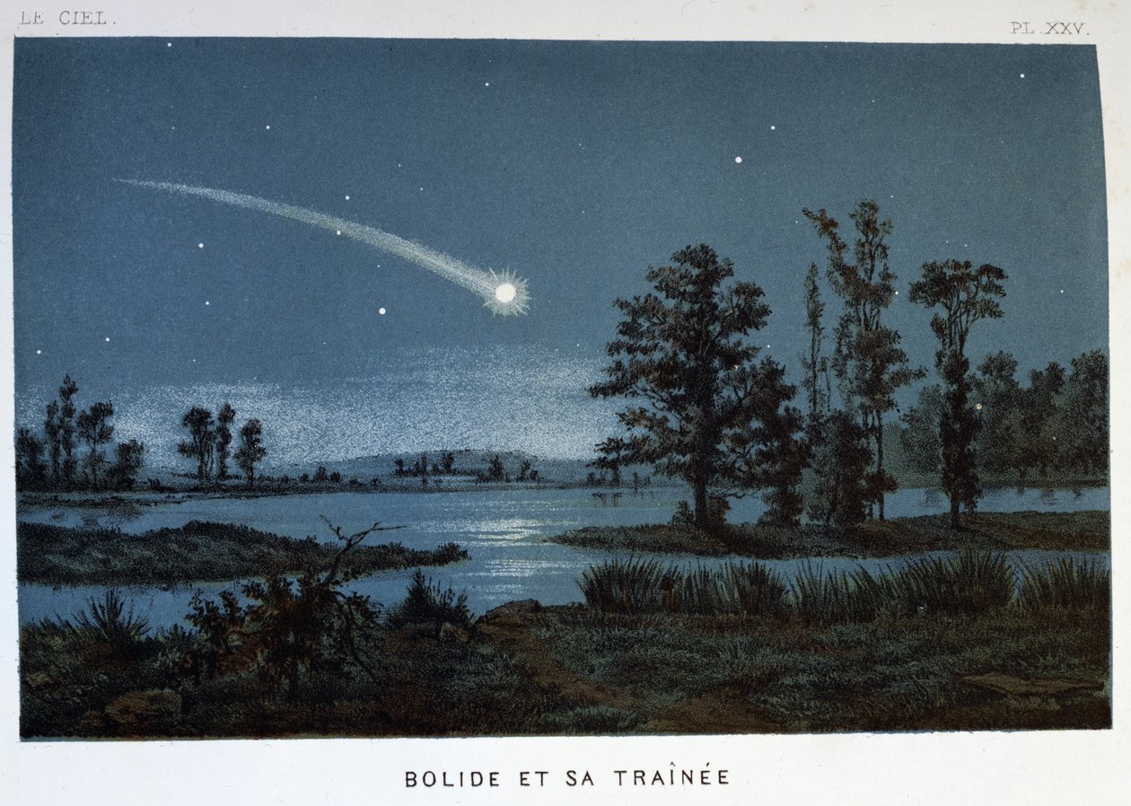 Bolide og dets tog, 1870 av Unbekannt