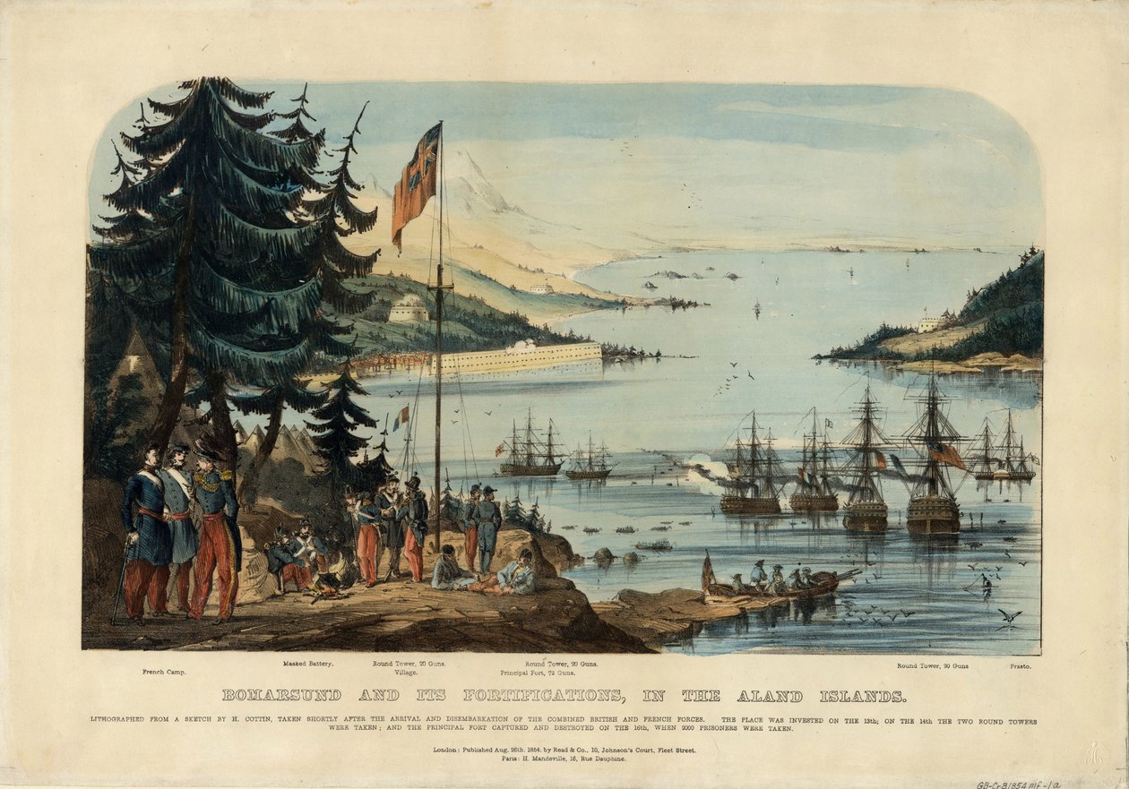 Bomarsund og dets festningsverk, på Åland 1854, 1854 av Unbekannt