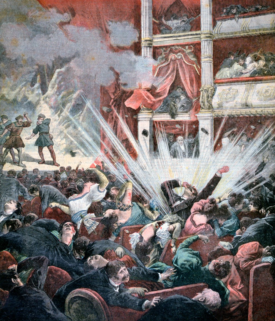 Bombeeksplosjon i Liceu Theatre, Barcelona, 1893 av Unbekannt