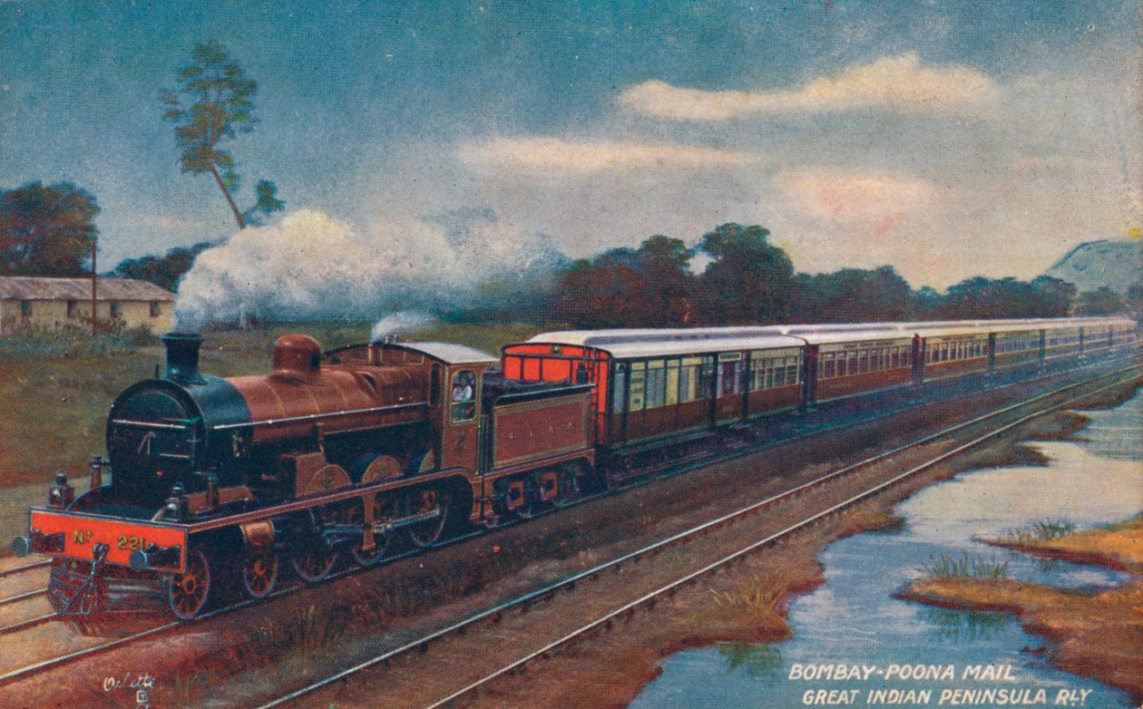Bombay-Poona Mail, Great Indian Peninsula Railway, c1900 av Unbekannt