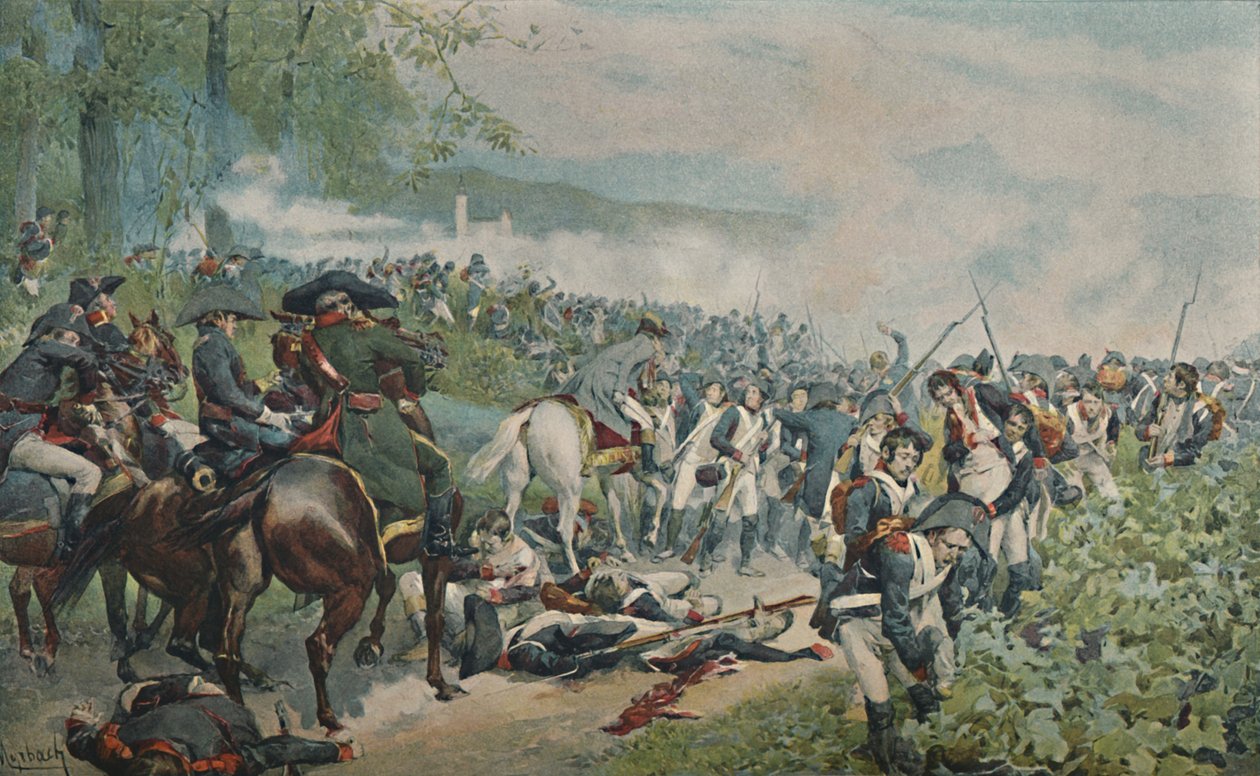 Bonaparte sjekker The French Retreat ved Marengo, 1800, 1896 av Unbekannt