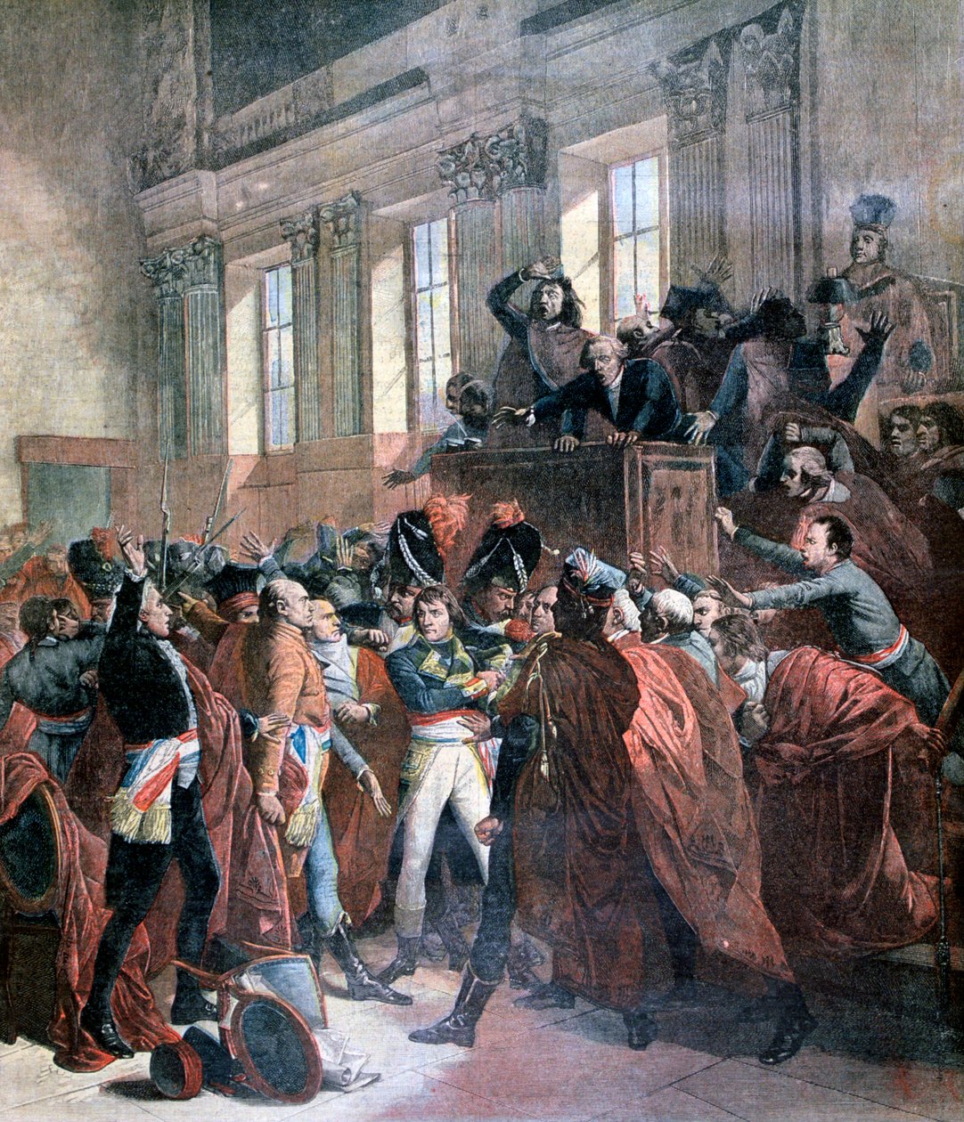 Bonaparte og rådet for fem hundre ved St Cloud, 10. november 1799, 1893 av Unbekannt