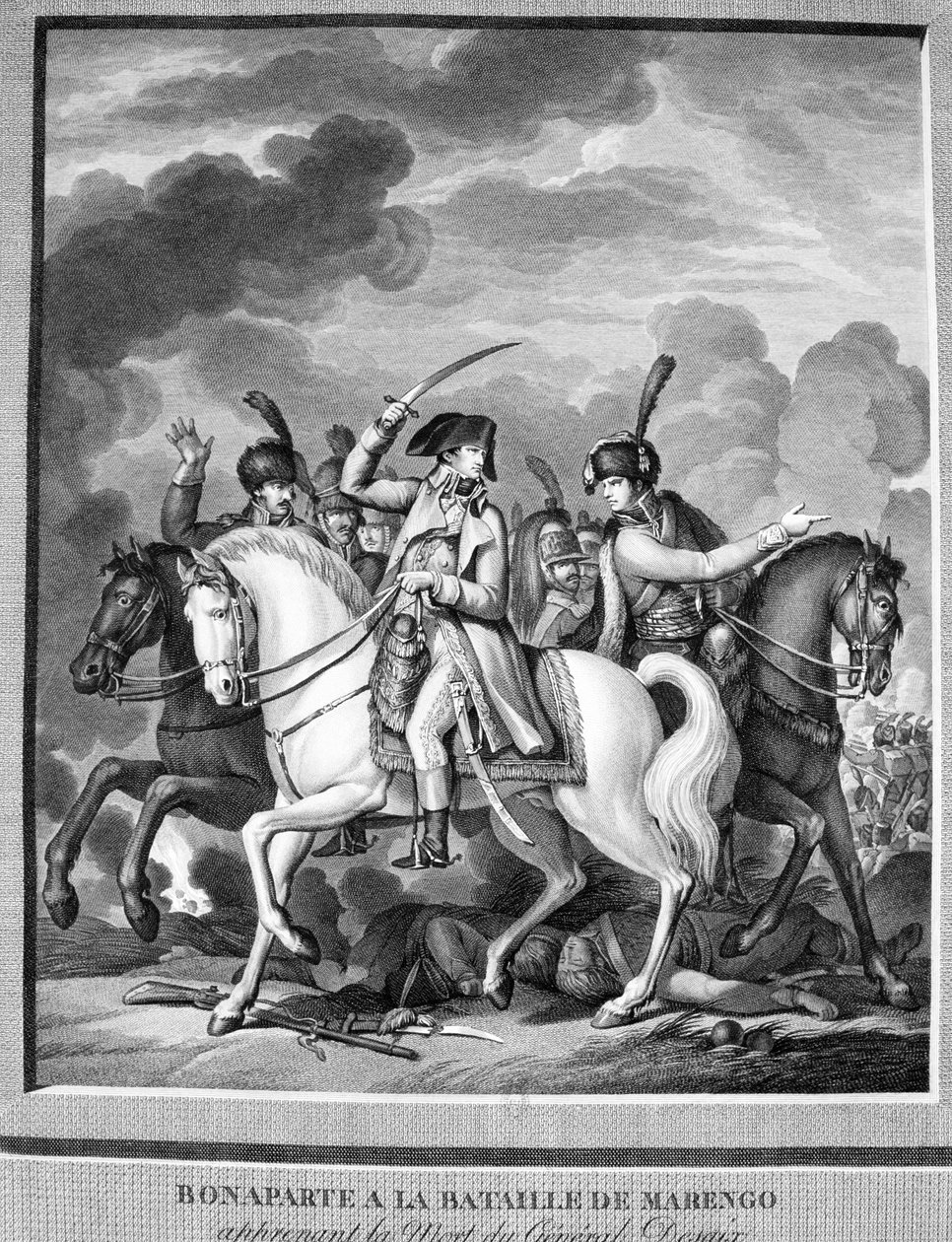 Bonaparte i slaget ved Marengo, 14. juni 1800 av Unbekannt