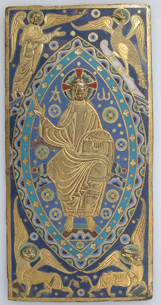 Bokomslagplakett med Kristus i Majestet, fransk, ca. 1200. av Unbekannt