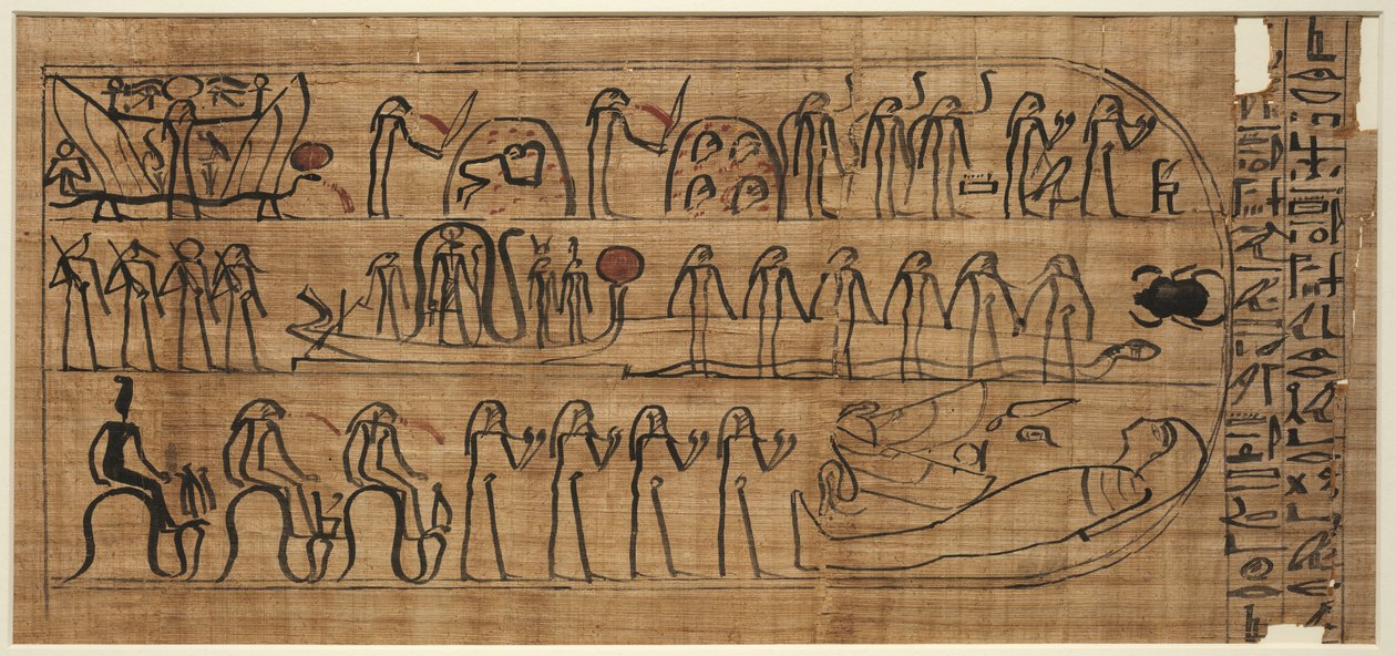 Book of Amduat av Buiruharmut, med elementer fra den tiende til tolvte time, 1000-900 f.Kr. av Unbekannt