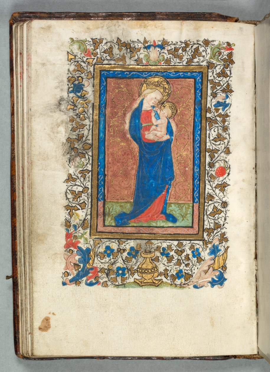 Timebok Bruk av Metz: Fol. 26v, Jomfru og barn, ca. 1440. av Unbekannt