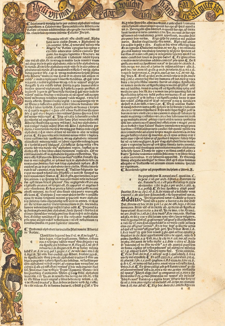 Border fra en almanakk, ca. 1489. av Unbekannt