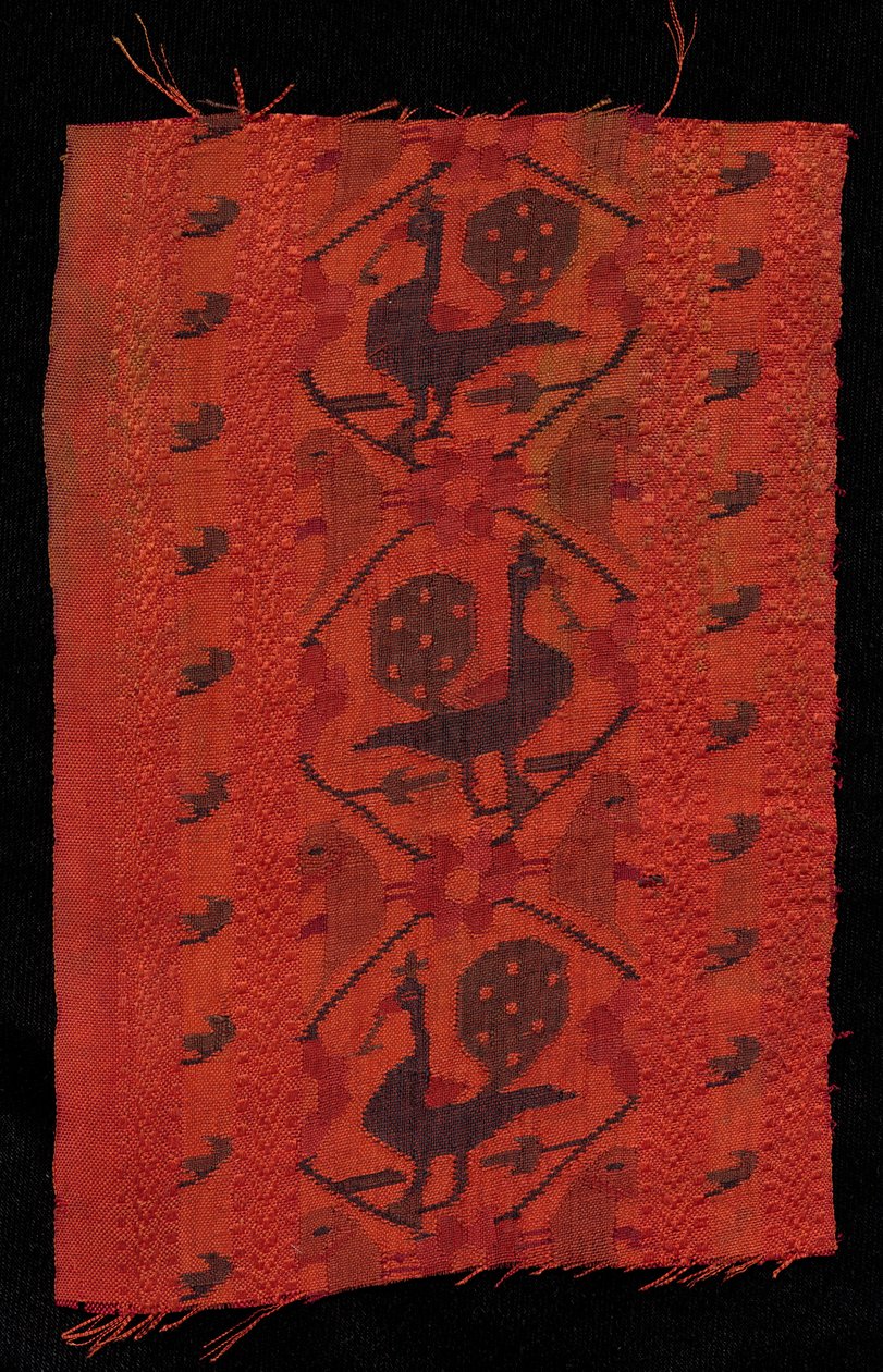 Border with Peacock Design, 1600-tallet. av Unbekannt