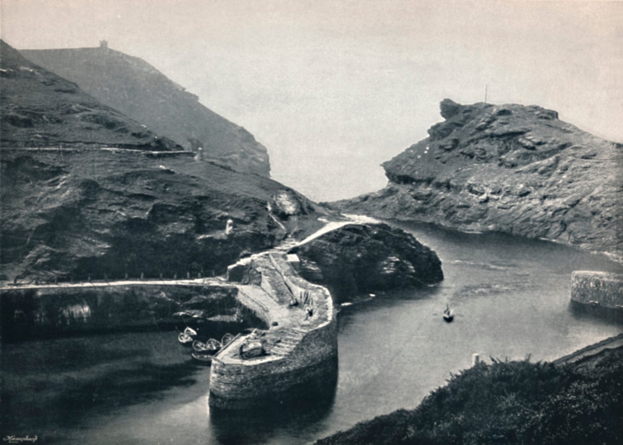 Boscastle - Utsikt over havnen, 1895 av Unbekannt