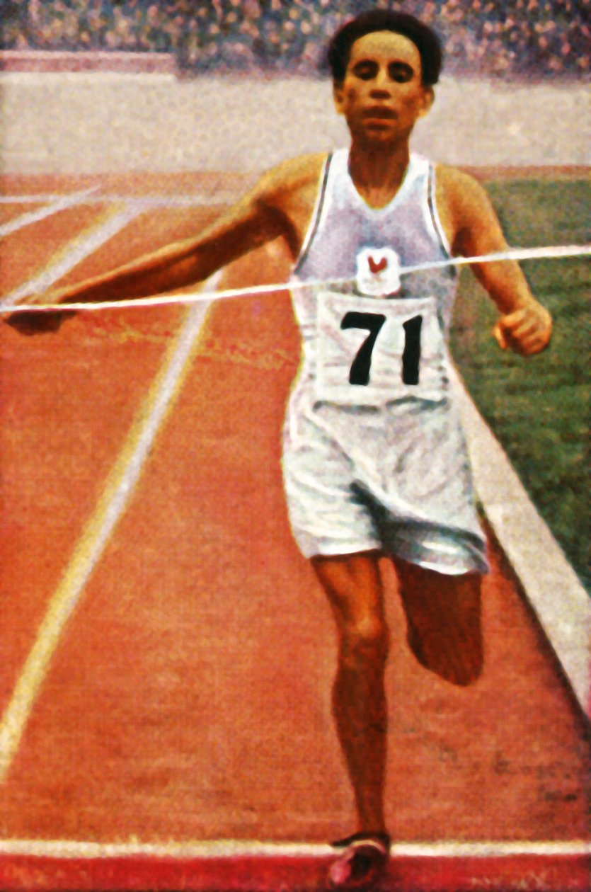 Boughera El Ouafi vant maraton for Frankrike, 1928. av Unbekannt