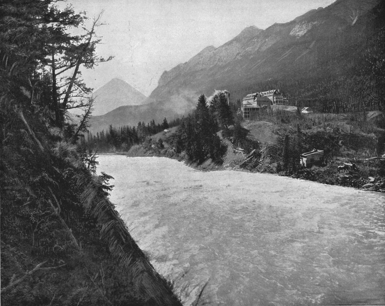 Bow River Rapids, Banff, North West Territories, Canada, c1900. av Unbekannt