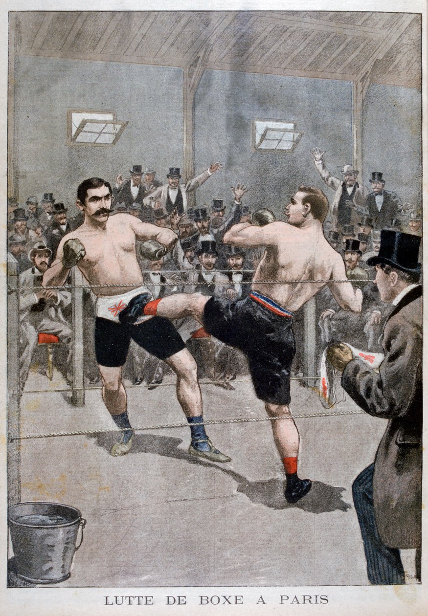 Boksing i Paris, 1899 av Unbekannt