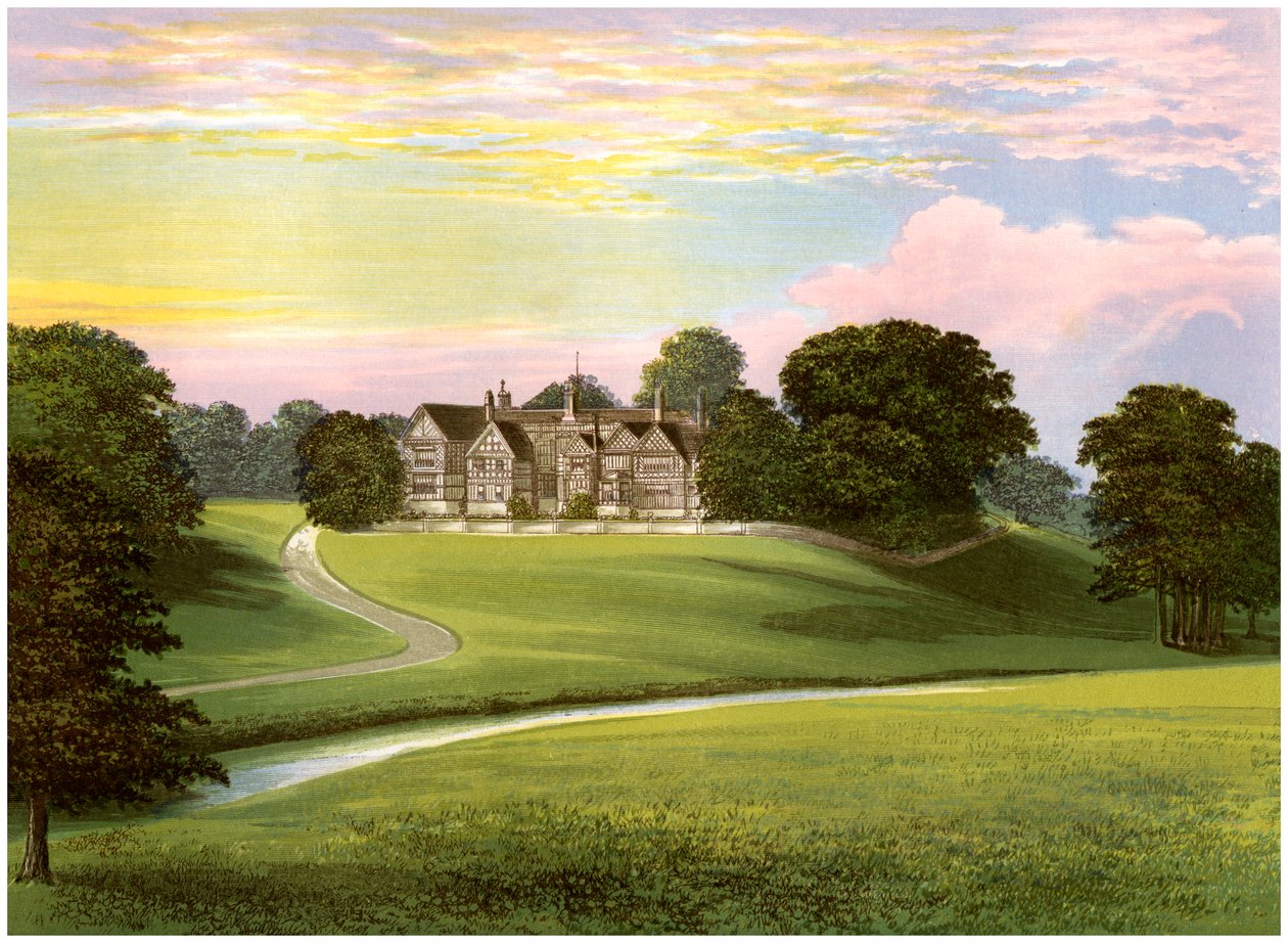 Bramall Hall, Cheshire, hjemmet til Davenport-familien, c1880 av Unbekannt
