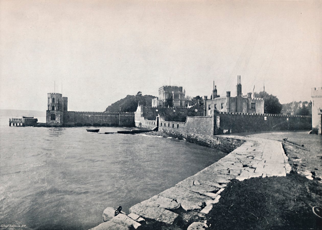 Branksea Island - generell utsikt over slottet, 1895 av Unbekannt