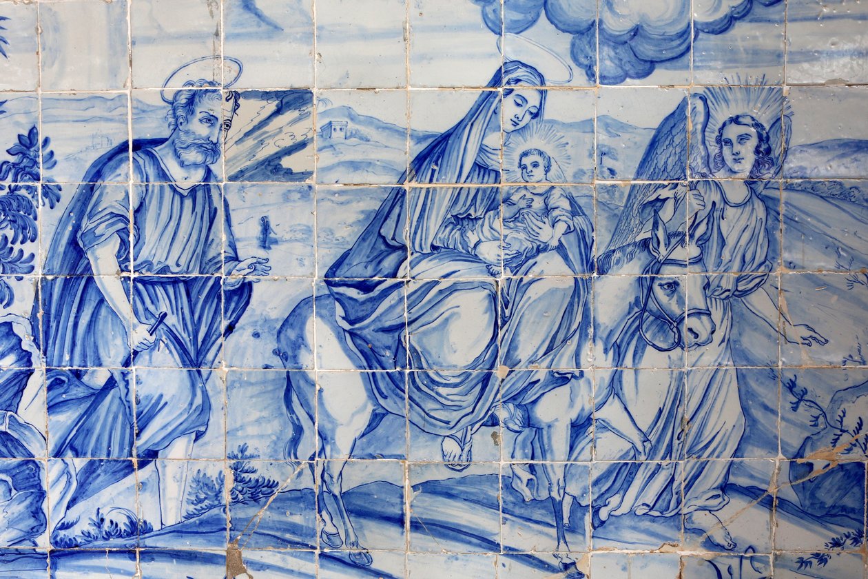 Brasil, Bahia, Salvador: Azulejo i Bonfim kirke: flyturen til Egypt av Unbekannt