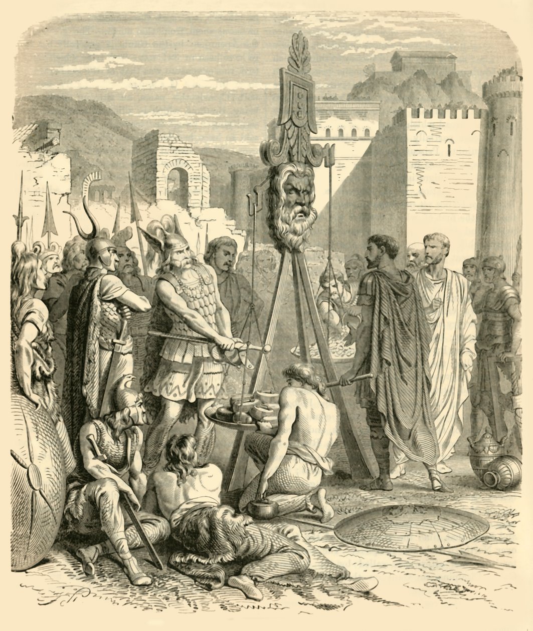 Brennus i Roma, 1890. av Unbekannt