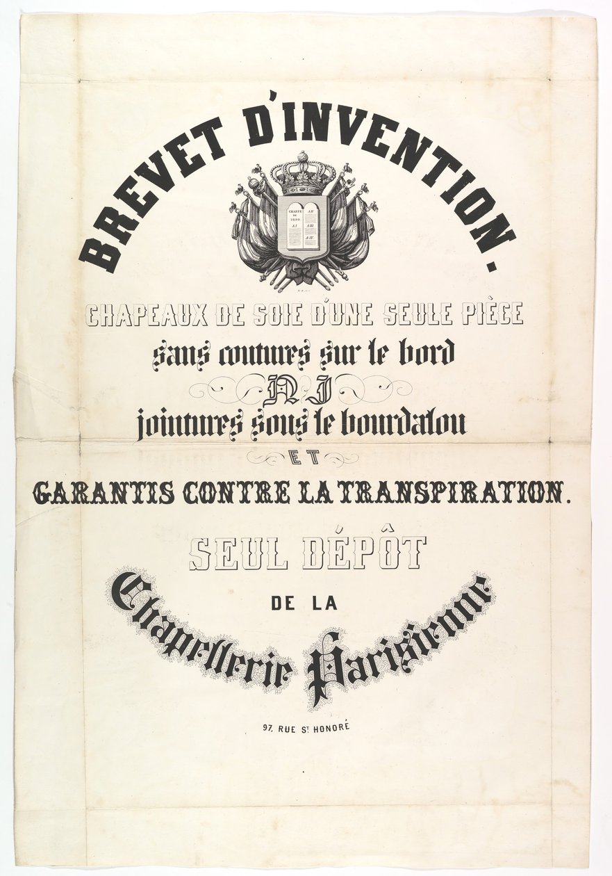 Patentere. Silkehatter i ett stykke..., 1800-tallet. av Unbekannt
