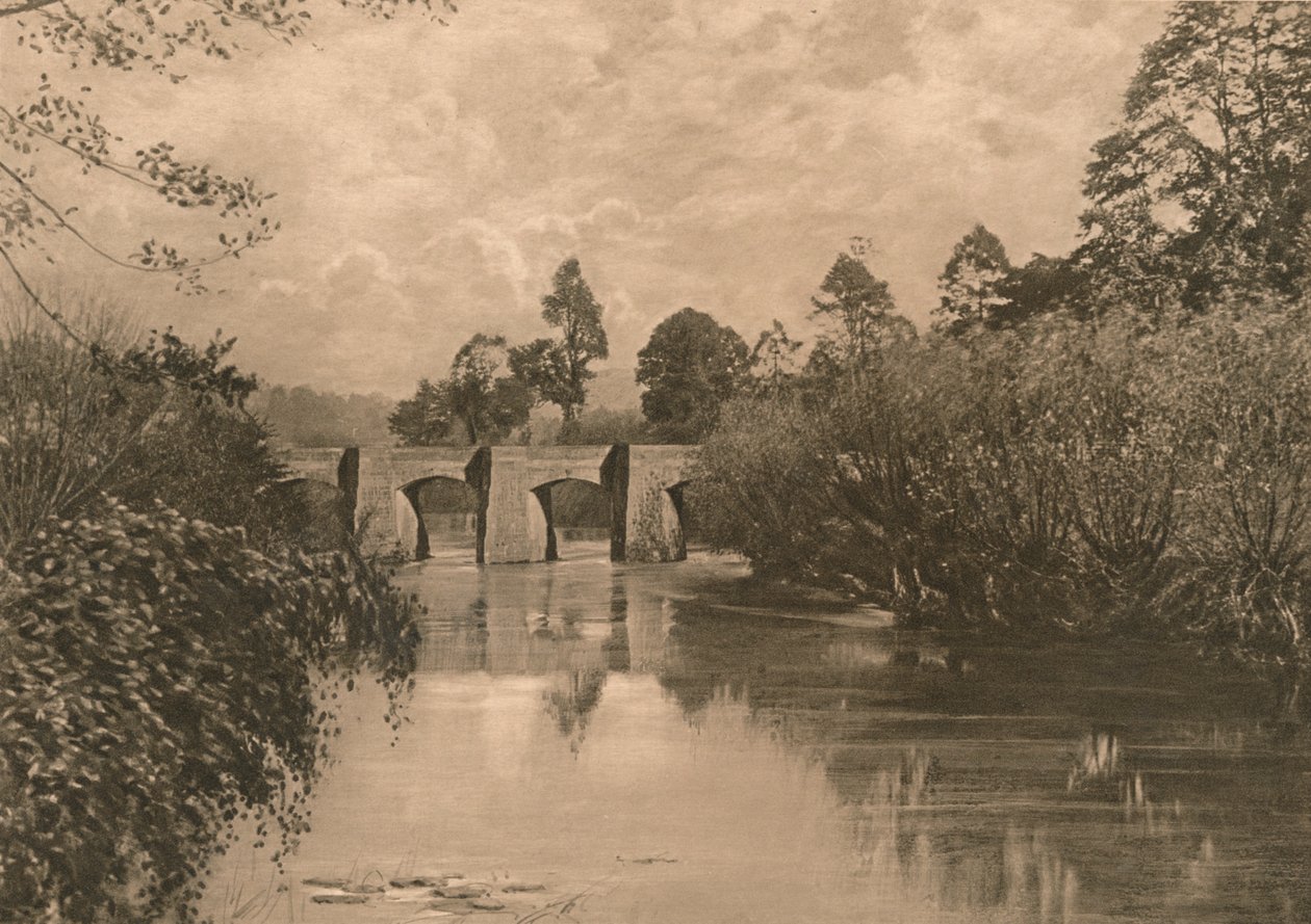 Bro ved Limpley Stoke på Lower Avon, 1902 av Unbekannt
