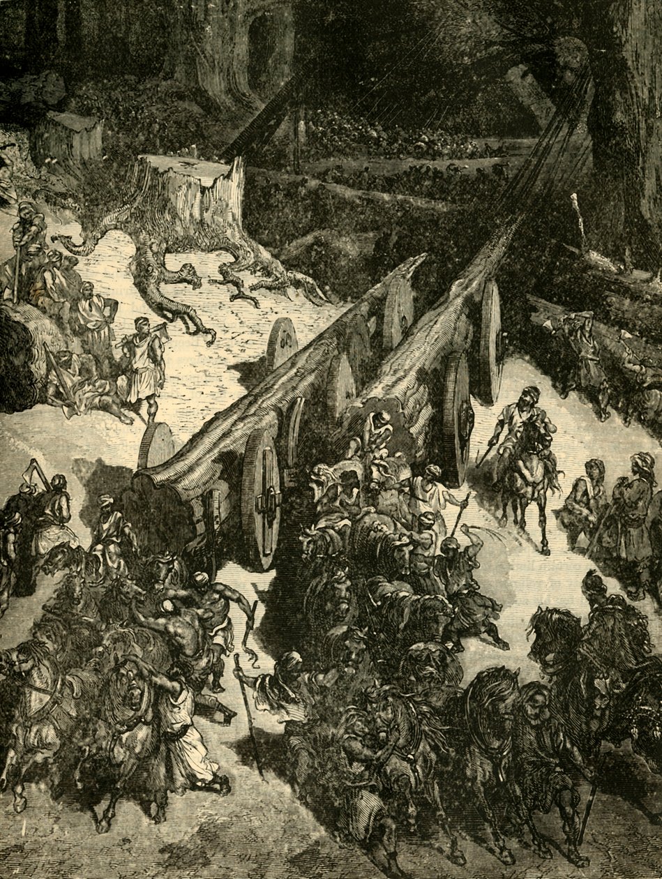 Bringing Cedar fra Libanon, 1890. av Unbekannt