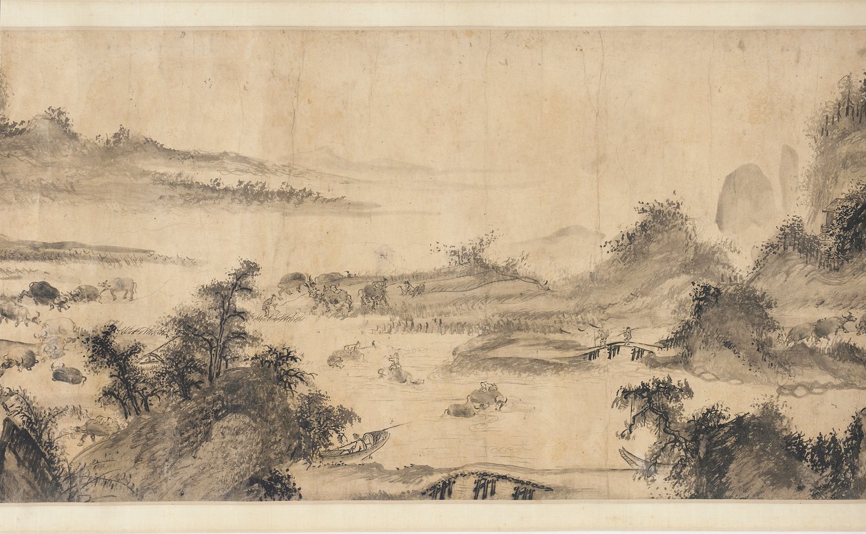 Bringing Home the Horses, Ta oksen til beite, 1500-1700-tallet. av Unbekannt