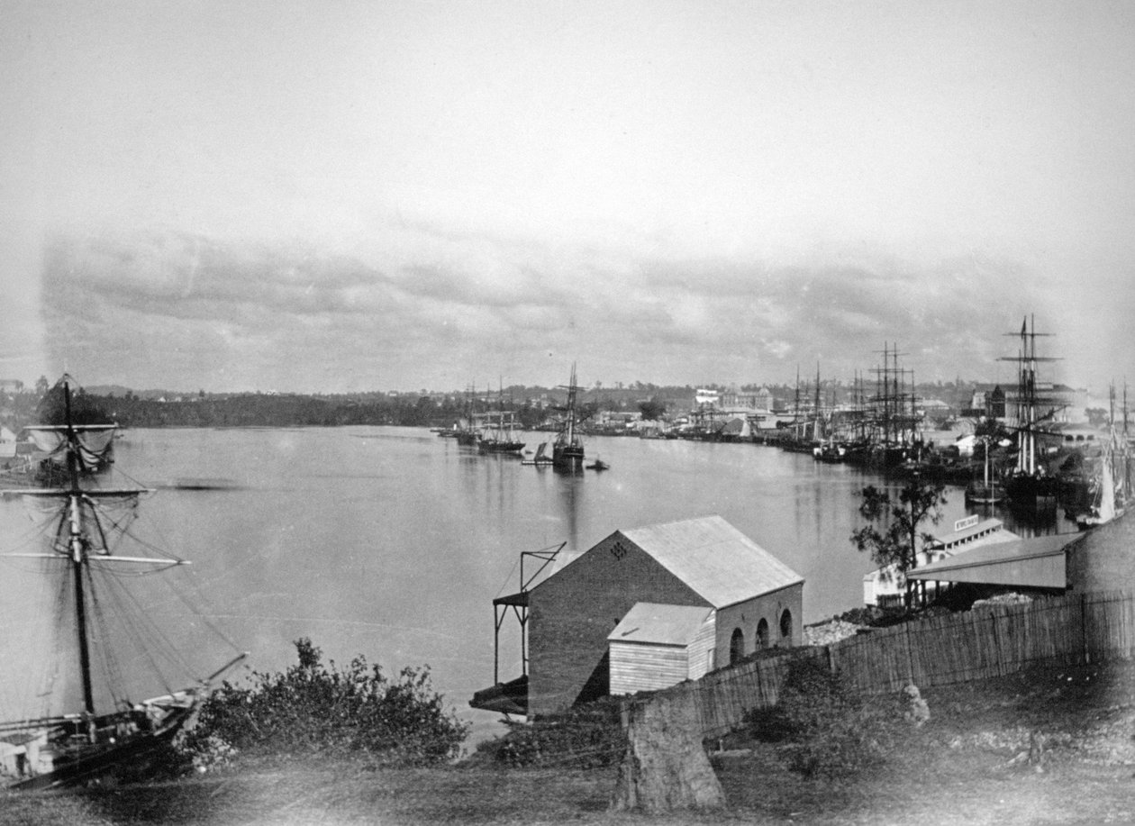 Brisbane River, sørøst i Queensland, Australia, 1870-1880 av Unbekannt