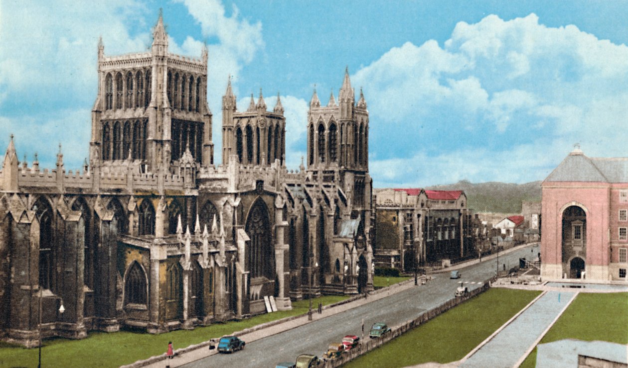 Bristol Cathedral, ca 1940-tallet av Unbekannt