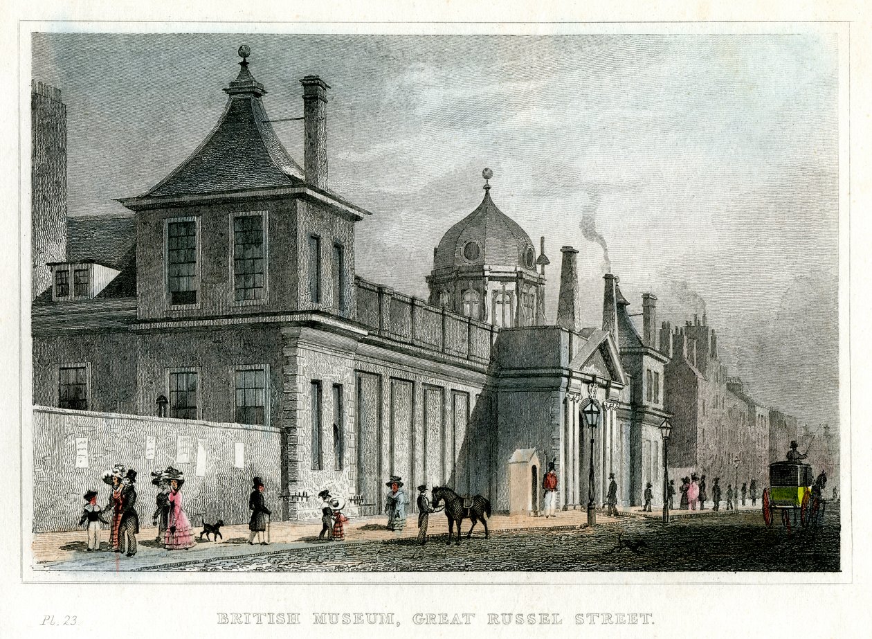 British Museum, Great Russell Street, London, 1800-tallet av Unbekannt