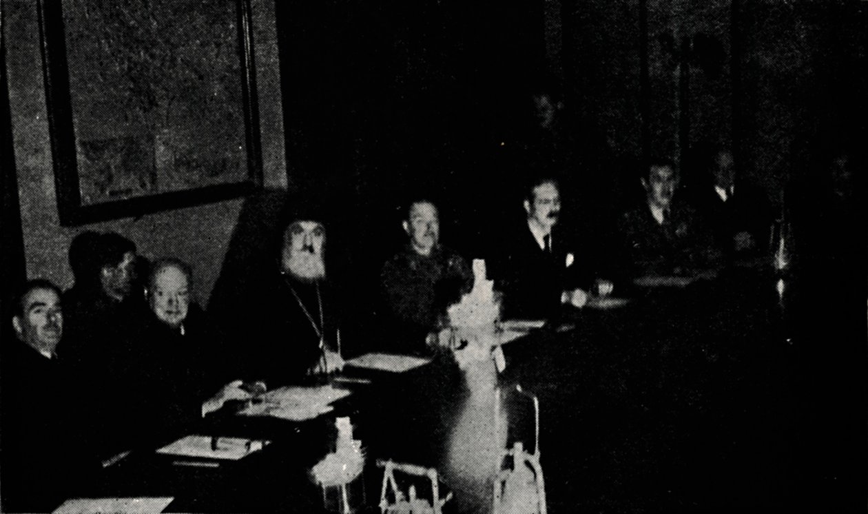 Britiske og greske ministre konfererer i Athen, juledag, 1944, 1945. av Unbekannt