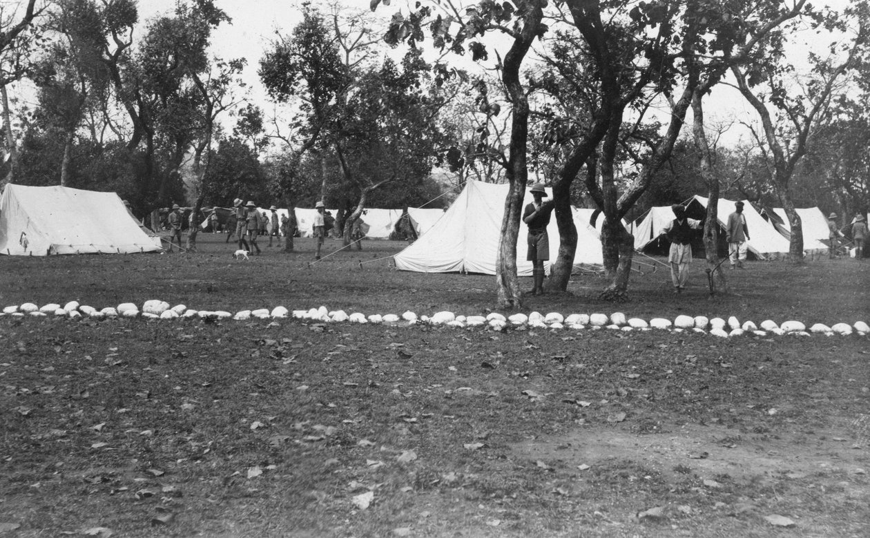 Britisk hærleir ved Yamuna-elven, India, 1917 av Unbekannt
