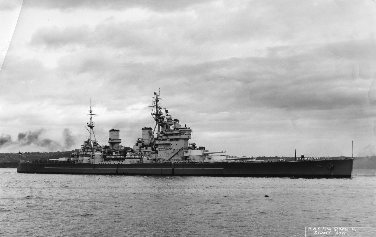 Britisk slagskip HMS King George V, Sydney, Australia, 1945 av Unbekannt