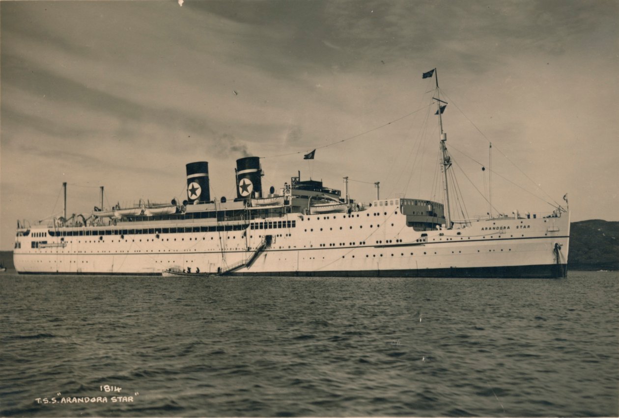 Britisk passasjerskip SS Arandora Star fra Blue Star Line, 1936 av Unbekannt