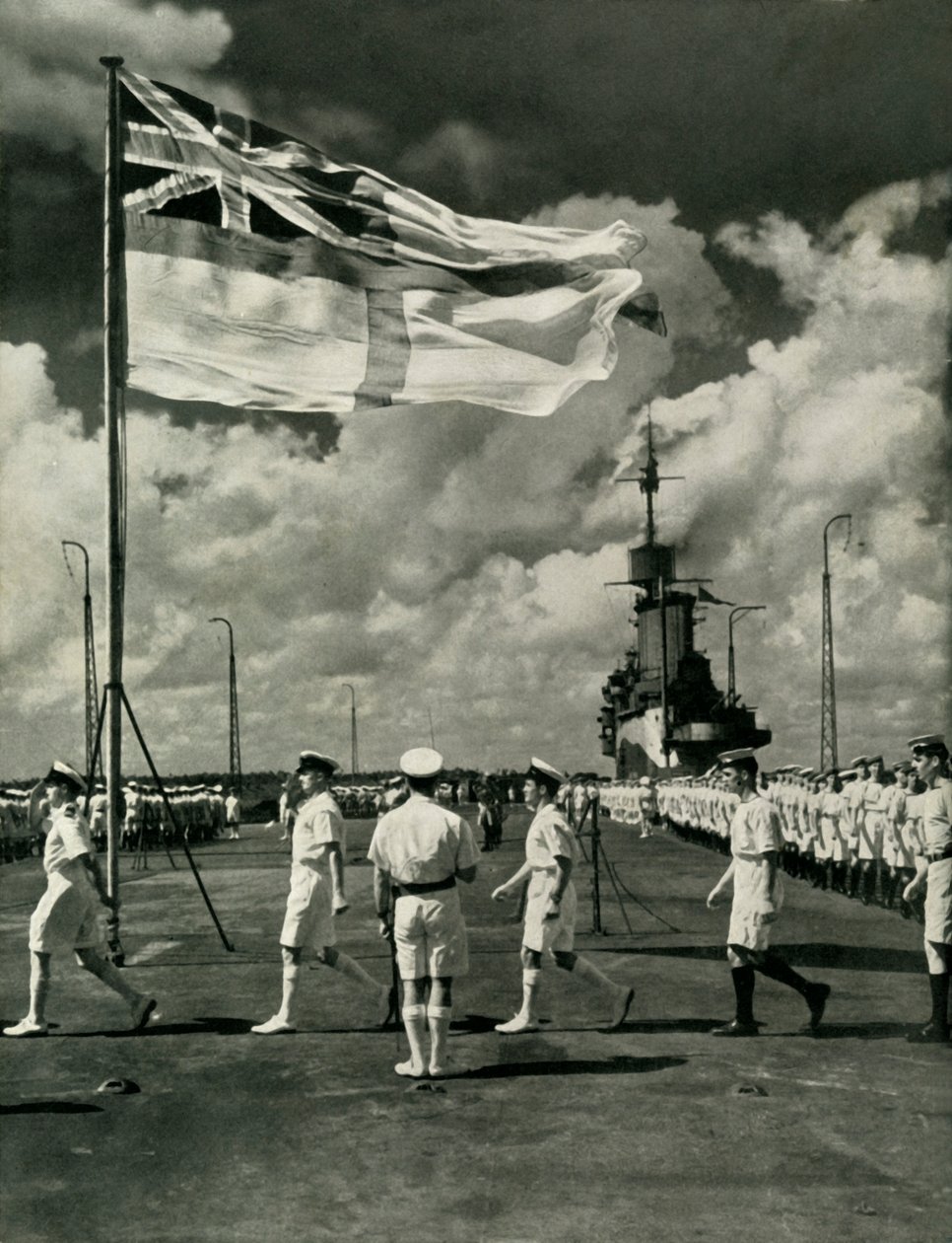 Britiske sjømenn på dekket av et hangarskip, andre verdenskrig, c1943. av Unbekannt