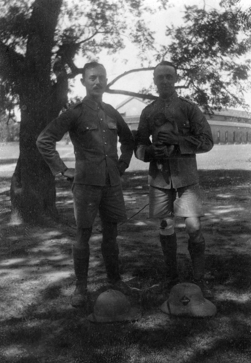 Britiske soldater, Muttra, India, 1917 av Unbekannt