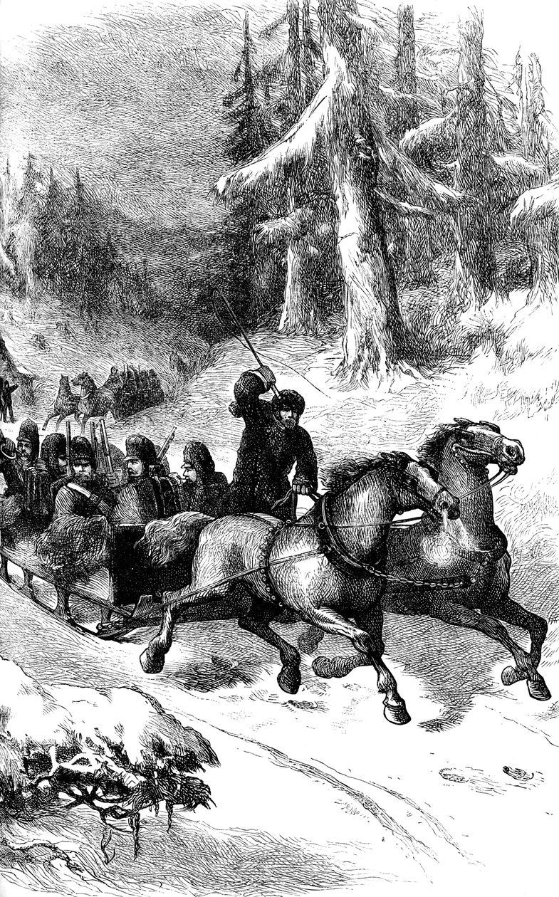 Britiske tropper ble formidlet gjennom Canada om vinteren, c1860-tallet c1880 av Unbekannt
