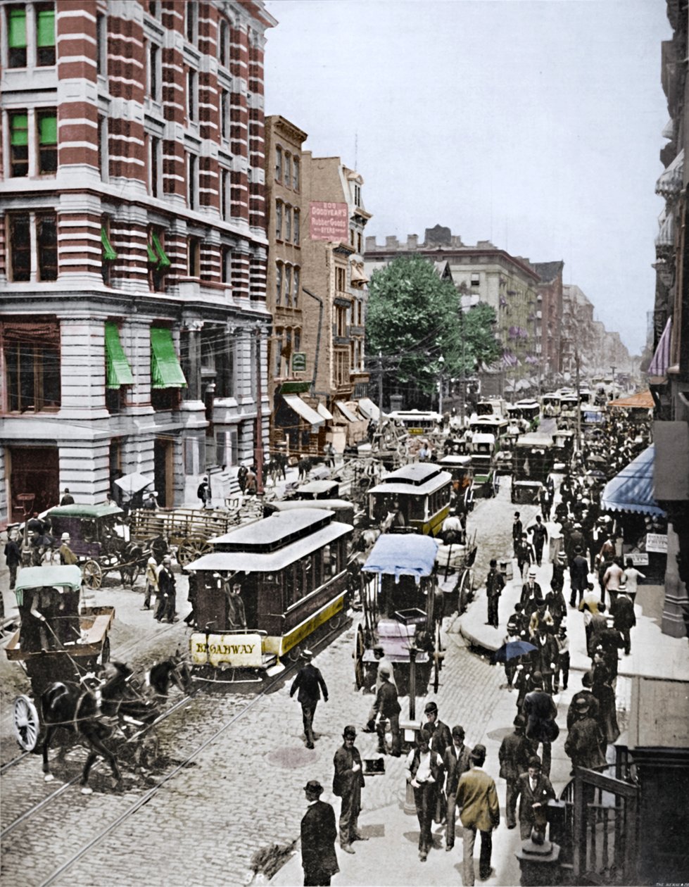 Broadway, New York, 1800-tallet av Unbekannt