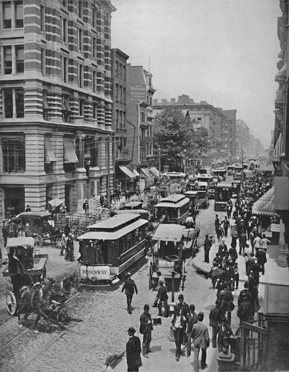 Broadway, New York, 1800-tallet av Unbekannt