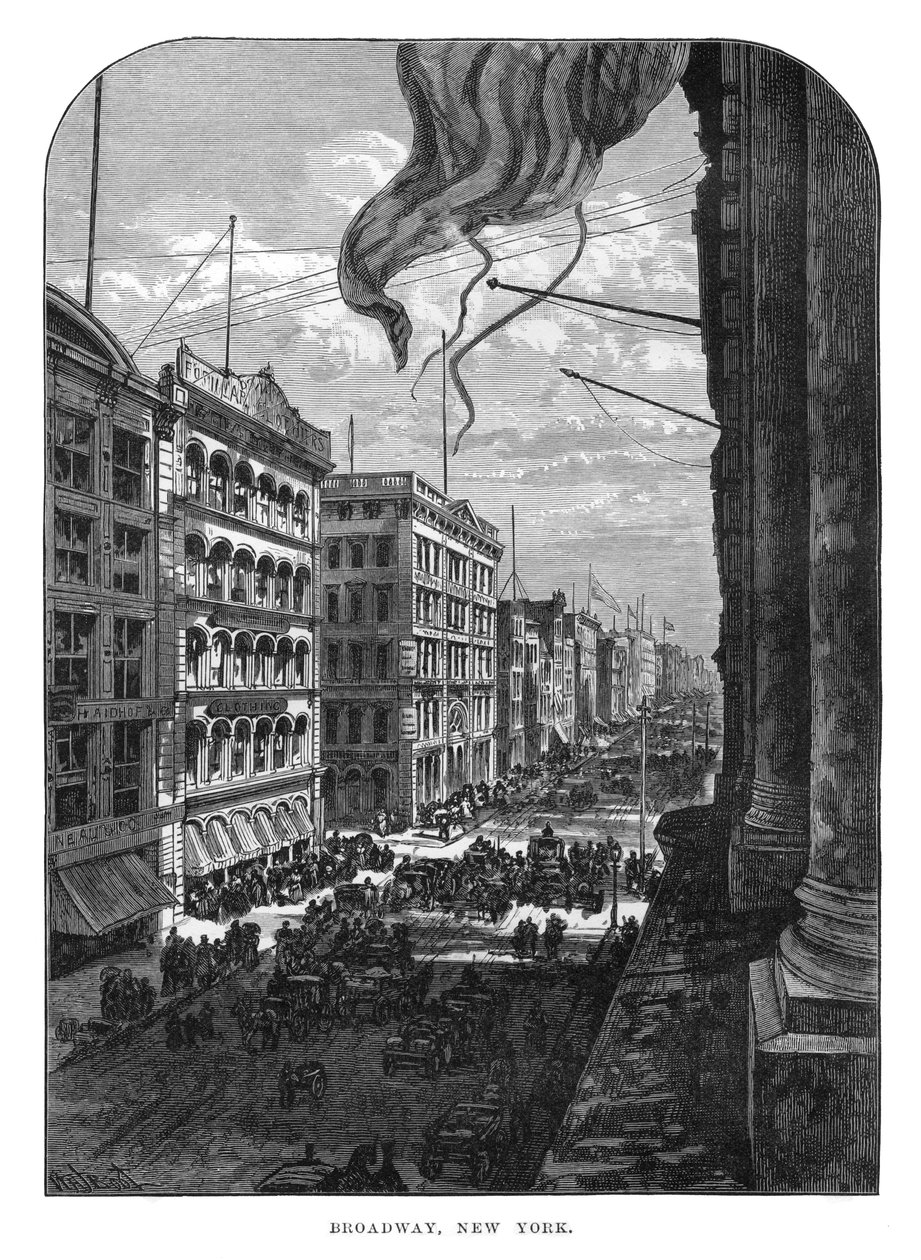 Broadway, New York, 1800-tallet av Unbekannt