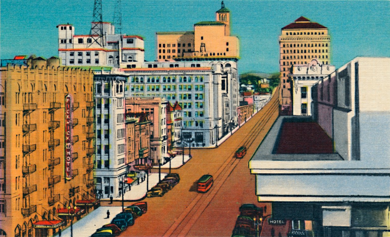 Broadway. San Diego, California, c1941 av Unbekannt