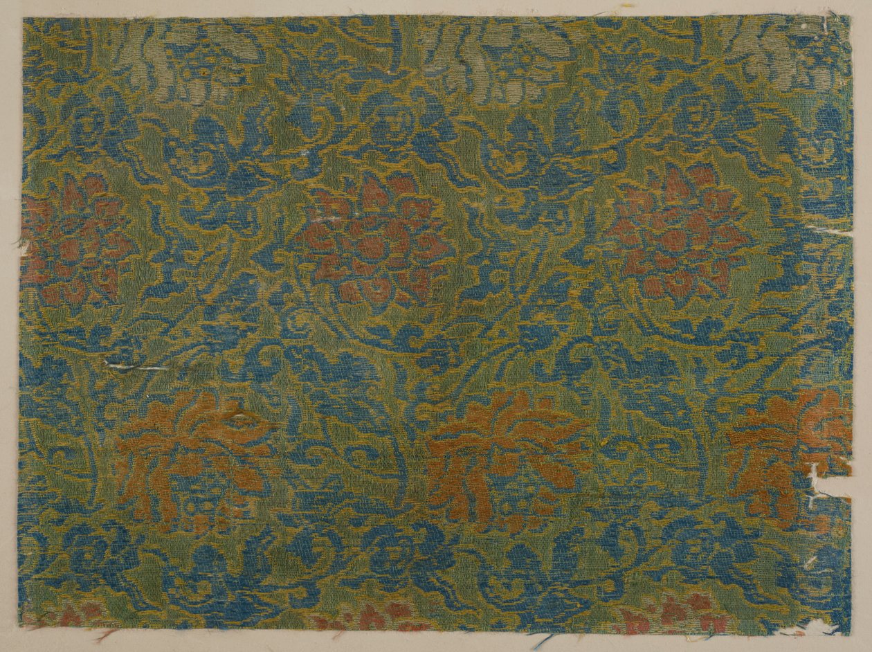 Brokade, silke. Et eksempel, Edo-periode, 1615-1868. av Unbekannt