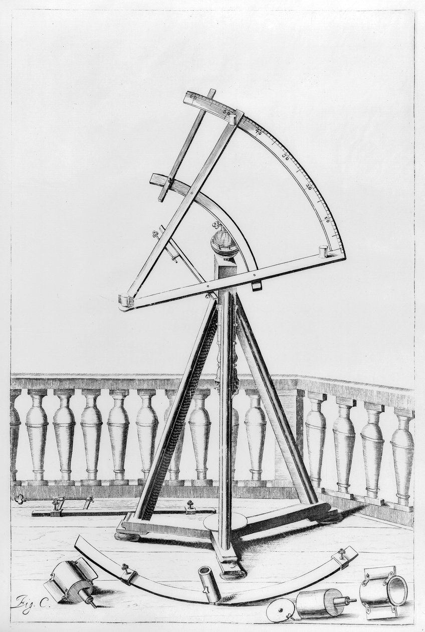 Bromidtrykk, fra Hevelius' Machina Bromide-trykk, fra Hevelius 'Heavenly Machine' av Unbekannt